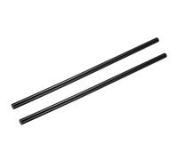Rebower Plastic Round Rod POM Polyoxymethylene Rods Hard Bar,[pour Engineering,Agriculture,Industry,DIY] - 12/25 Inch Dia 16 Inch Length/Black / 2 Pcs