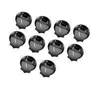 Rebower Potentiomètre Contrôle Bouton Insére Arbre Interrupteur Boutons, [pour Audio Appareil] - 6mm/Noir /10pcs