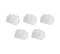 Rebower RJ45 Anti Poussière Prise Port Poussière Silicone Couvertures Bouchons Bouchons, [pour Ethernet] - Clair/5 Pcs