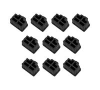 Rebower RJ45 Anti Poussière Prise Port Poussière Silicone Couvertures Bouchons Bouchons, [pour Ethernet] - Noir/100 pcs