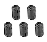 Rebower Sourcingmap Lot de 5 anneaux de ferrite à clipser pour câble d'alimentation USB et vidéo Noir 7 mm