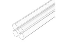 Rebower Tube Rigide en Plastique Transparent de 12 Pouces (30,48cm) 8mm x 10mm (5/16 Pouces x 3/8 Pouces) en Acrylique, Tuyau Rond en Polycarbonate Lot de 4