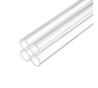 Rebower Tube Rigide en Plastique Transparent de 14" (35,56cm) 10mm x 14mm (3/8" x 9/16") en Acrylique, Tuyau Rond en Polycarbonate Lot de 4 Pièces