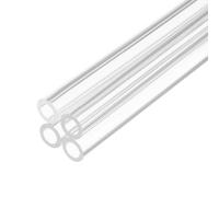 Rebower Tube Rigide en Plastique Transparent de 14 Pouces (35cm) 6mm x 10mm (1/4 Pouce x 3/8 Pouce) en Acrylique, Tuyau Rond en Polycarbonate Lot de 4 Pièces