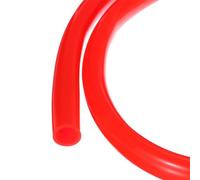 Rebower Tuyau en Silicone de 1M (3Pieds) 12,7mm DI 16mm DE Rouge Tuyau en Plastique Industriel en Silicone Clair pour Pompage, Vidange, Irrigation, Brassage, 1/2" x 5/8"