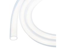 Rebower Tuyau en Silicone de 1M (3Pieds) - 12mm de DI, 16mm de DE - Transparent - Tuyau en Plastique Industriel en Silicone Clair pour Pompage, Vidange, Irrigation, Brassage, 1/2" x 5/8"