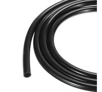 Rebower Tuyau en Silicone de 1M (3Pieds) 4mm DI 6,4mm DE Noir Tuyau en Plastique Industriel en Silicone Clair pour Pompage, Vidange, Irrigation, Brassage, 0,16" x 1/4"