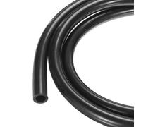 Rebower Tuyau en Silicone de 2M (7Pieds) 9,5mm DI 14,3mm DE Noir Tuyau en Plastique Industriel en Silicone Clair pour Pompage, Vidange, Irrigation, Brassage, 3/8" x 9/16"