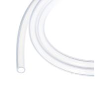 Rebower Tuyau en Silicone de 5 Mètres, DI 6 mm et Diamètre Extérieur de 9 mm, Transparent, en Plastique Industriel pour Pompage, Vidange, Irrigation, Brassage, 1/4" x 3/4"