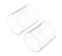 Rebower Tuyau Rigide en Plastique Transparent de 6" 125 mm x 130 mm (5" x 5 1/8") Tube Acrylique Rond en Polycarbonate, [pour Plomberie, Hydraulique, Aquarium, Bricolage] - 2 Pièces