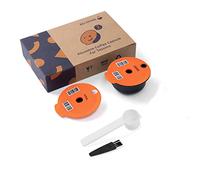 RECAFIMIL Capsulas tassi*mo reutilizables compatibles Cápsula de repuesto recargable, filtro de café para Tassi-mo (1 capsule(60ml)+1 Lid (180ml))