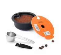 RECAFIMIL Capsule de café réutilisable compatible avec les machines à café Tassimo, Capsule en plastique de 220 ml avec filtre et cuillère en métal