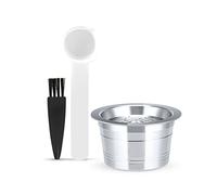 RECAFIMIL Capsules de café réutilisables en acier inoxydable - Compatibles avec machine à café Caffitaly Tchibo Cafissimo - 1 capsule + 1 brosse + 1 cuillère