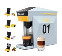 RECAFIMIL Machine à café 4 en 1 pour dosettes jetables NES/DG/K Cup et café moulu, machine à expresso 19 bars, contrôle tactile, gris