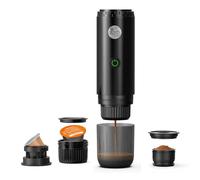 RECAFIMIL Machine à café portable 3 en 1, machine à expresso portable 19 bars avec chauffage automatique, compatible avec les capsules NS et DG et le café moulu pour le camping, les voyages et la mais
