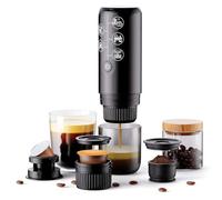 RECAFIMIL Machine à Expresso Portable, Électrique, 12 V, Machine à Café Automatique 3 en 1, Compatible avec les Capsules NS et DG et Marc de Café pour Voyage à la Maison (Noir)
