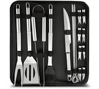 Recalma Kit Barbecue Portable 18 Pièces - Ustensiles de Barbecue en Acier Inoxydable avec Sac - Accessoires Barbecue pour Homme, Camping et Party - Ensemble Accessoires BBQ et Grillz