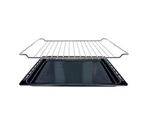 Recamania Lot de 2 grilles de cuisson et plaque de cuisson - 370 x 460 mm - Compatible avec les fours Teka - Plaque de cuisson émaillée et barbecue en métal - Remplacement pour modèles de four