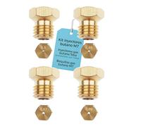 RECAMBIOS DREYMA Kit d'injecteurs gaz butane M7 4 unités compatible avec Teka Balay Beko conversion LPG buses laiton calibres 0,65 0,70 0,87 0,90 0,96 filetage M7 réglage flamme cuisine plan de