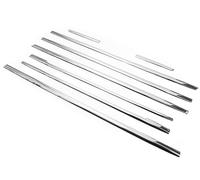 RECAMBO Baguettes de fenêtre en acier inoxydable - Set de moulures chromées polies pour fenêtre et porte coulissante - Convient pour MB Classe V Vito version longue | W447 | à partir de 2014 | une