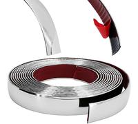 RECAMBO Bande décorative chromée polyvalente, flexible et autocollante - 25 mm x 5 m