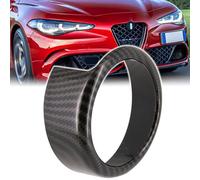 RECAMBO Bordure de l'emblème pour calandre avant aspect carbone compatible avec Alfa Romeo Giulia à partir de 2017 - Contour ajusté - Auto-adhésif - Mise à niveau discrète - Rétro-adaptable - Pour