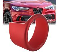 RECAMBO Bordure de l'emblème pour calandre avant rouge compatible avec Alfa Romeo Stelvio à partir de 2017 - Contour ajusté - Auto-adhésif - Mise à niveau discrète - Rétro-adaptable - Pour l'extérieur