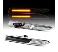 Recambo Clignotants latéraux à LED avec homologation E - Plug & Play - CanBus - Sans erreur - Pour Ford Mondeo MK4 - Type BA7 - année de construction 2007-2010 - Chrome SMOKE