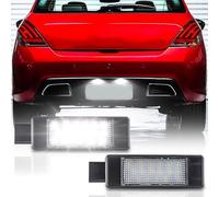 Recambo Éclairage de plaque minéralogique LED avec homologation E | Plug & Play | CanBus Sans erreur | Éclairage de plaque d'immatriculation SMD compatible avec Peugeot 308 II + 308 II SW |