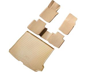 RECAMBO Ensemble de tapis de sol et tapis de coffre en caoutchouc pour Volvo V90 II + V90 Cross Country à partir de 2016 - 100 % sur mesure - Tapis de sol et tapis de coffre en TPE antidérapant de