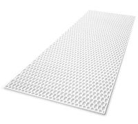 RECAMBO Grille de course en forme de nid d'abeille, 120 x 40 cm, en plastique, blanc, convient pour grille avant, pare-chocs, entrée d'air - Découpable - Légère - Résistant aux intempéries - Aspect