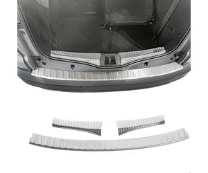 RECAMBO Kit de protection de seuil de chargement en acier inoxydable compatible avec Dacia Jogger à partir de 2021, mat brossé avec texture, style et protection pour le pare-chocs
