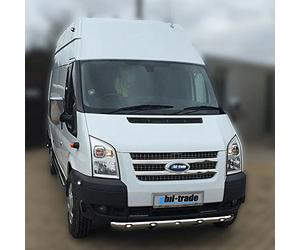 Recambo Lot de 2 barres de calandre en acier inoxydable chromé pour Ford Transit 6 | année de construction 2006-2013 | Massives