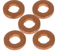 Recambo Lot de 5 joints en cuivre pour injecteur, type D24, convient pour VW TDI 1.9-4.0, surface d'étanchéité dimensionnelle, cuivre souple, ajustement proche de l'OE, étanchéité fiable, facile à