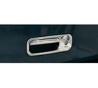 Recambo Lot de capuchons de poignée de porte en acier inoxydable V2A compatible avec VW Golf 3 4 T5 Lupo Caddy 3 Sharan Polo 6N | Ouverture de coffre | Revêtement