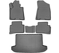 RECAMBO Lot de Tapis en Caoutchouc et bac de Coffre pour Hyundai Tucson III, Type TL | à partir de 2015> - Tapis de Sol et Tapis de Coffre 100% sur Mesure en TPE antidérapant de qualité supérieure -
