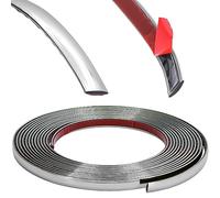 RECAMBO Moulure chromée polyvalente, flexible et autocollante, 8 mm x 5 m