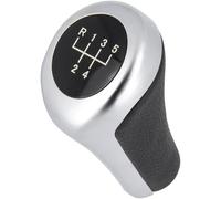 Recambo Pommeau de levier de vitesse 5 vitesses compatible avec BMW Z4, type E85, 2002-2008, Plug & Play, levier de vitesse de voiture, noir - argenté