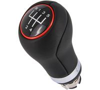 Recambo Pommeau de levier de vitesse 5 vitesses pour Audi VW Seat, marche arrière en haut à gauche, Plug & Play, levier de vitesse de voiture, noir - rouge