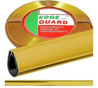 RECAMBO Protection de bord en caoutchouc en forme de U pour portières de voiture - 15 m - Joint en caoutchouc et joint de fenêtre - Convient à la majorité des véhicules - Doré, jaune, chromé