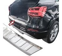 Recambo Protection de seuil de Chargement en Acier Inoxydable chromé Compatible avec Audi Q2, Type Gab | à partir de 2016 | avec Rebord | Qualité supérieure de