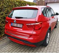 Recambo Protection de seuil de Chargement en Acier Inoxydable chromé Compatible avec BMW X3 F25 - Année de Construction 2010-2017 - avec Rebord - Qualité supérieure