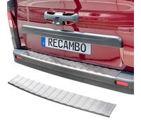 RECAMBO Protection de seuil de chargement, en acier inoxydable, compatible avec Nissan Primastar NV300, à partir de 2016, mat brossé avec texture, style et protection pour le pare-chocs