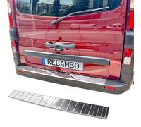 RECAMBO Protection de seuil de Chargement en Acier Inoxydable Compatible avec Nissan Primastar NV300 | à partir de 2016 Poli Brillant, Aspect chromé Style et Protection pour Les Pare-Chocs