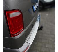 RECAMBO Protection de seuil de chargement en acier inoxydable compatible avec VW T6 | année de construction à partir de 2015 brossé mat avec texture Style et protection pour le pare-chocs