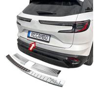 RECAMBO Protection de seuil de chargement en acier inoxydable - Convient pour Renault Austral | à partir de 2022, lot de 2 pièces, aspect chromé poli, pour pare-chocs intérieur et extérieur, avec