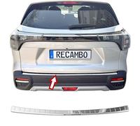 RECAMBO Protection de seuil de chargement en acier inoxydable - Convient pour Suzuki S-Cross II à partir de 2022 - Barre de protection chromée polie pour pare-chocs avec surface lisse et montage