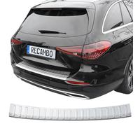 Recambo Protection de seuil de chargement en acier inoxydable mat brossé avec texture - Compatible avec Mercedes modèle T S206 à partir de 2021 - Style et protection pour le pare-chocs