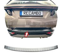 RECAMBO Protection de seuil de Chargement en Acier Inoxydable Mat, Compatible avec Hyundai Tucson | Type NX4 | année de Construction à partir de 2020> V2A brossé