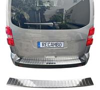 RECAMBO Protection de seuil de chargement en acier inoxydable poli brillant, aspect chromé Compatible avec Citroën Jumpy 3 Année de construction à partir de 2016 Style et protection pour les